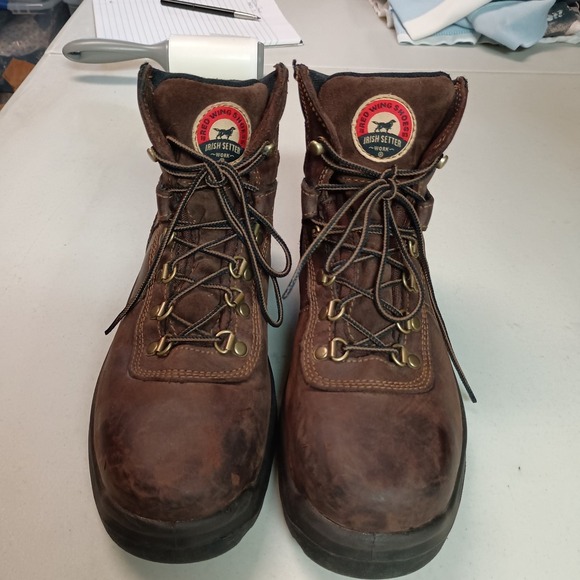 Red Wing Shoes Other - Red Wing Shoes Irish Setter Mens Work Boots Brown Leather Lace Up‎ Size 7.5 EH